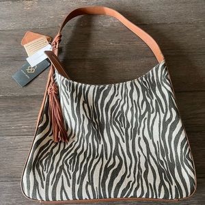 Street Level Zebra Print Handbag